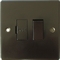 Arts & Crafts Movement style brown electric switched fused spur with cord outlet socket